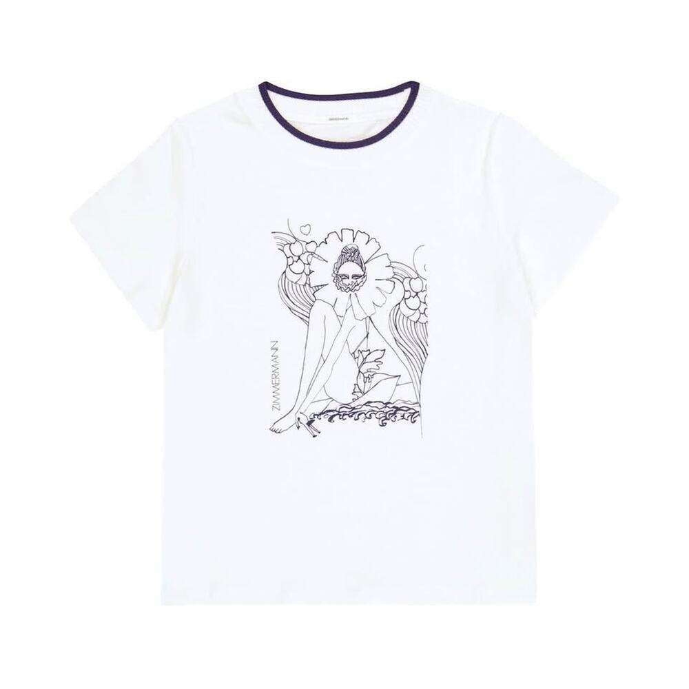 ZIMMERMANN Anneke printed cotton T-shirt Girl’s 8